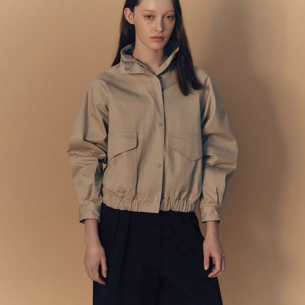 낫띵리튼 코튼 블루종 봄버 자켓