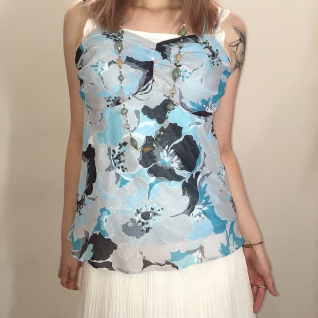 jpn vintage blue fairy sleeveless