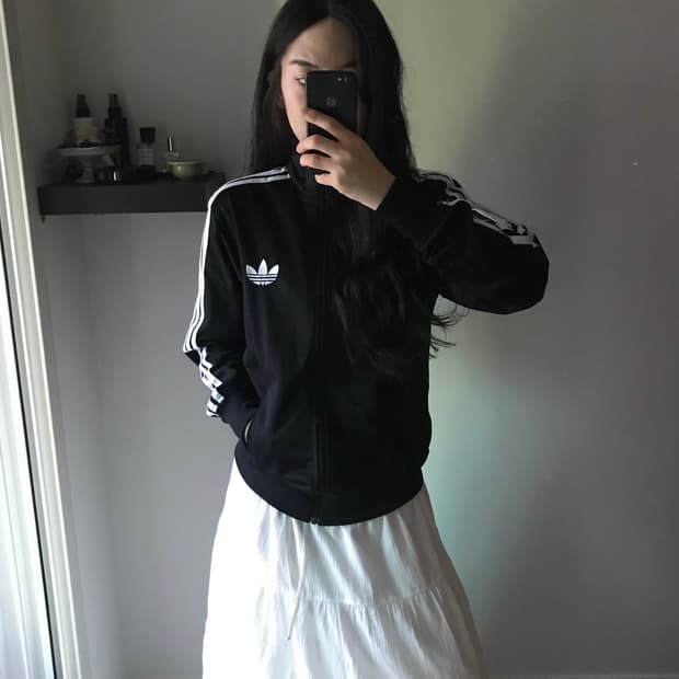 아디다스 파이어버드 블랙 트랙탑 져지