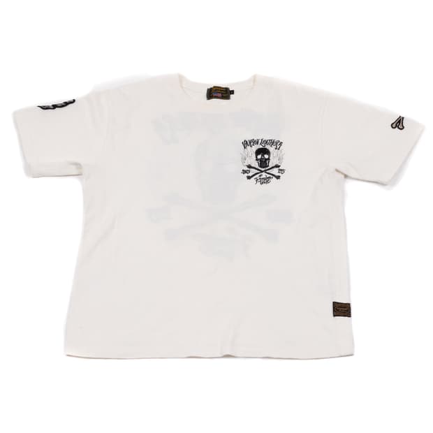 Vanson Leathers 스컬 자수 T-Shirt