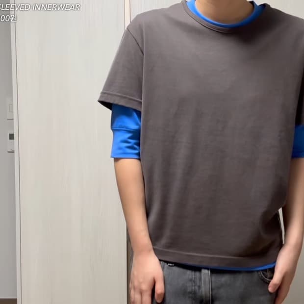민섬 착용)SLIM SHORT-SLEEVED INNERWEAR