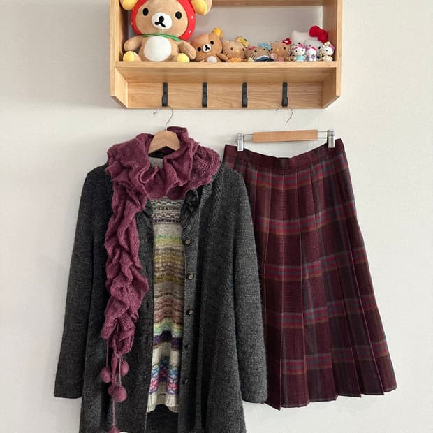 jpn 하구미 스즈코 너드 모리걸 아오이유우 히피 레이어드 코디세트