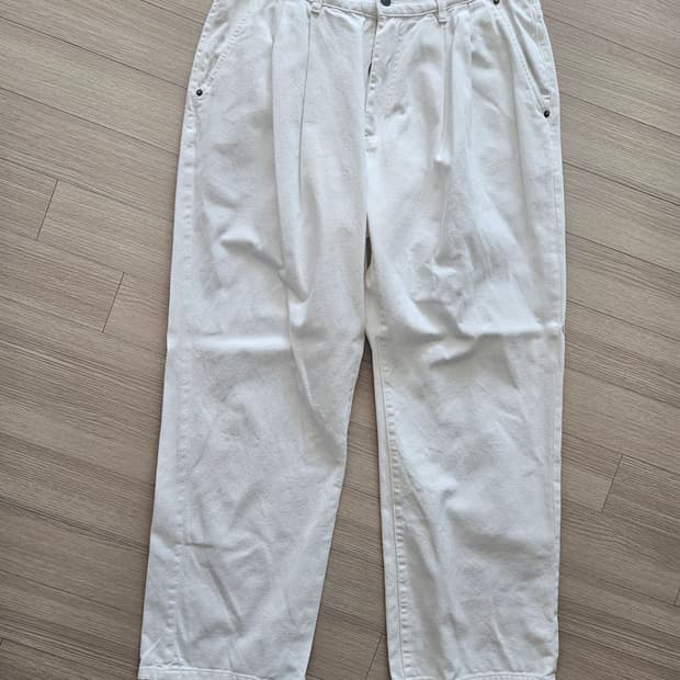 디미트리블랙 화이트면바지