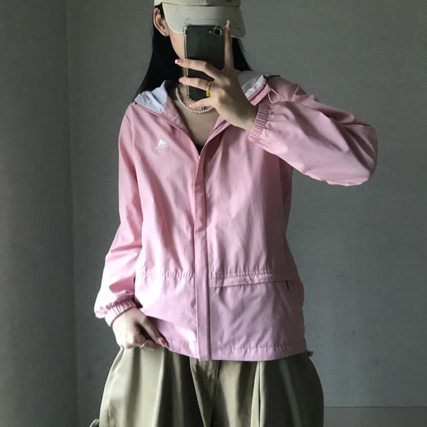 아디다스 90s 연핑크 바람막이