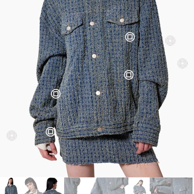 KIMHEKIM 김해김 denim tweed jacket
