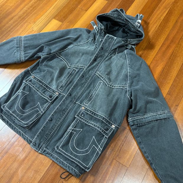 트루릴리전 x 페치 협업, 데님 후드자켓