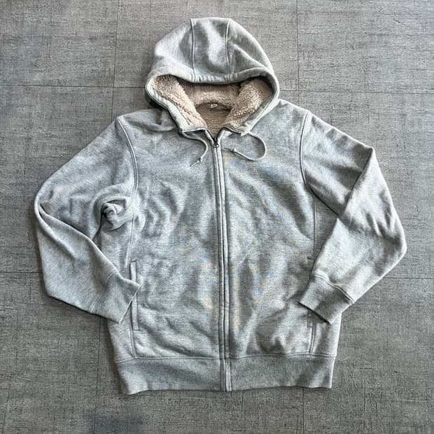 Uniqlo 유니클로 올드스쿨아메카지 보아털 후드집업