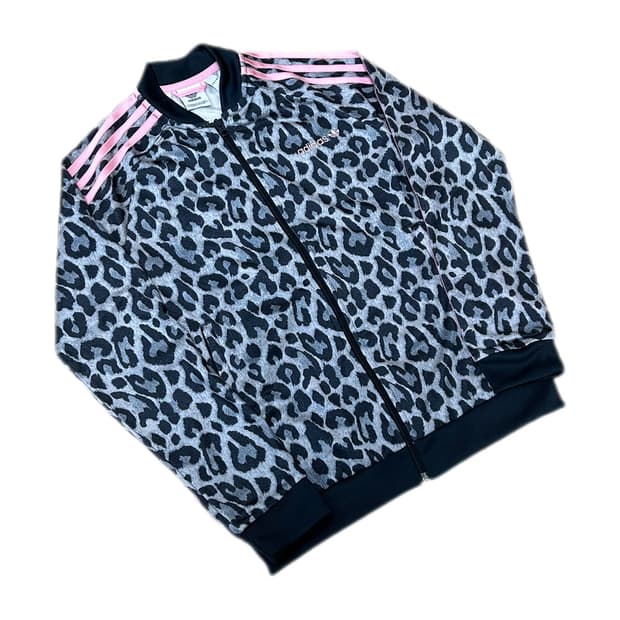 아디다스 베켄바우어 갸루 레오파드 핑크 트랙탑 져지