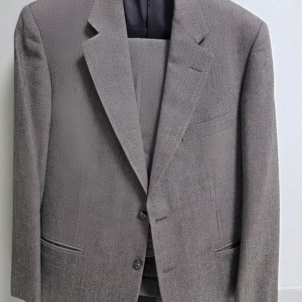 브룩스브라더스 버드아이 카키 브라운 울 100% 수트