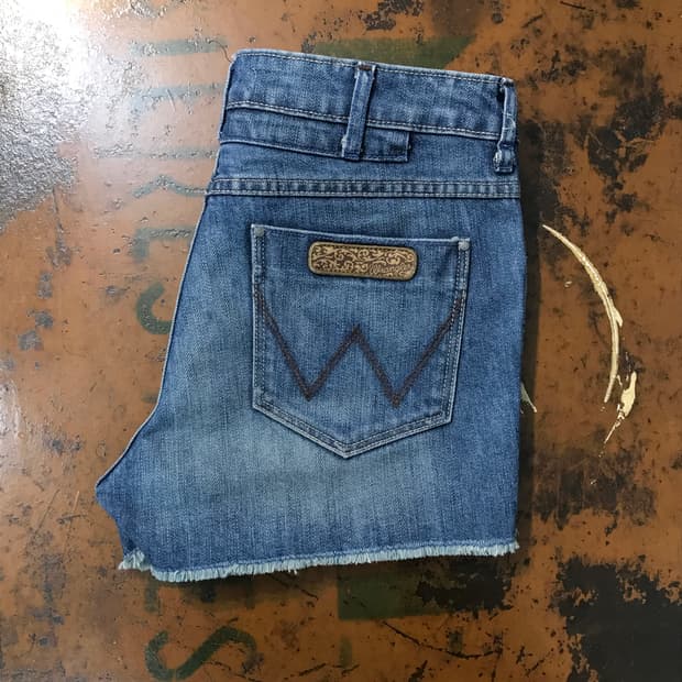 랭글러 중청 데님 핫 팬츠 미니팬츠 허리 29 사이즈