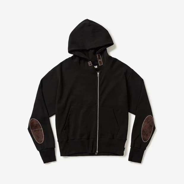 Writer hooded zip-up / Black