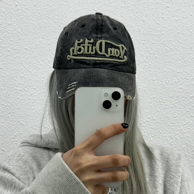 본더치 y2k 그런지 다크그레이 볼캡