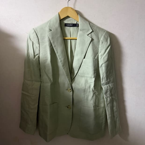 로렌 랄프로렌 블랙라벨 여성 린넨 자켓 라이트 그린 4(66)