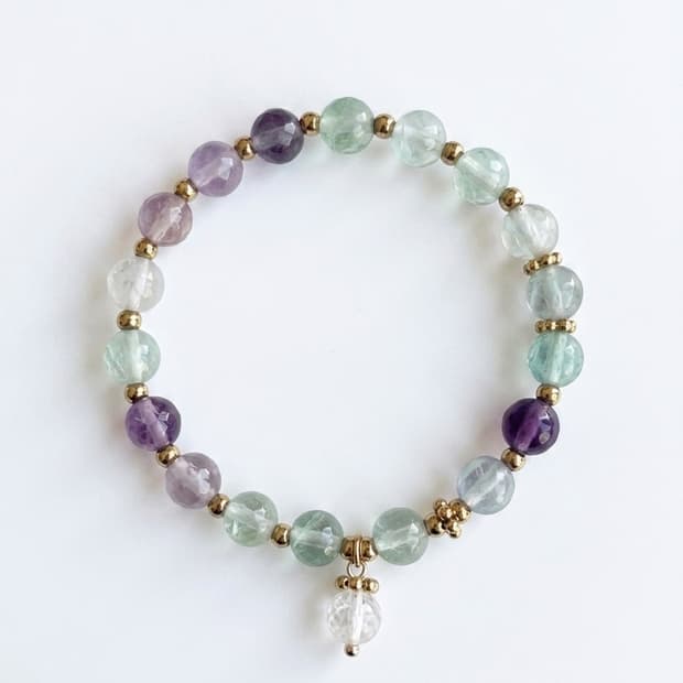 (맞춤) 천연석 플로나이트 백수정 펜던트 원석팔찌