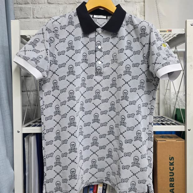 마크앤로나 남성 골프반팔티 100 스컬 폴로셔츠 MM64