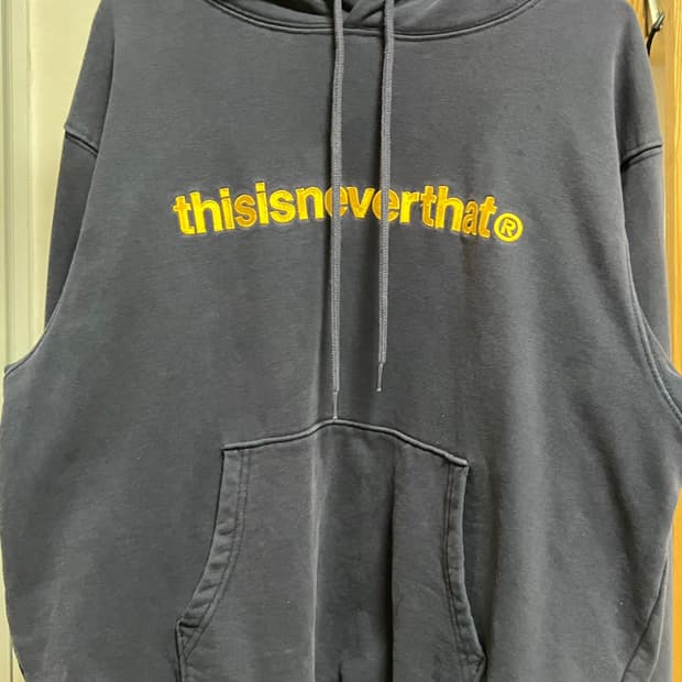 thisisneverthat T logo 후드티 (네이비)