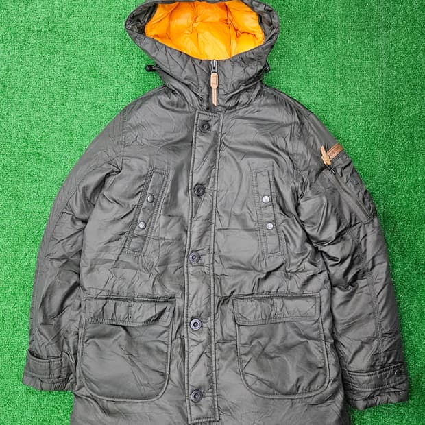 노스페이스 야상느낌패딩 90(S) 카키