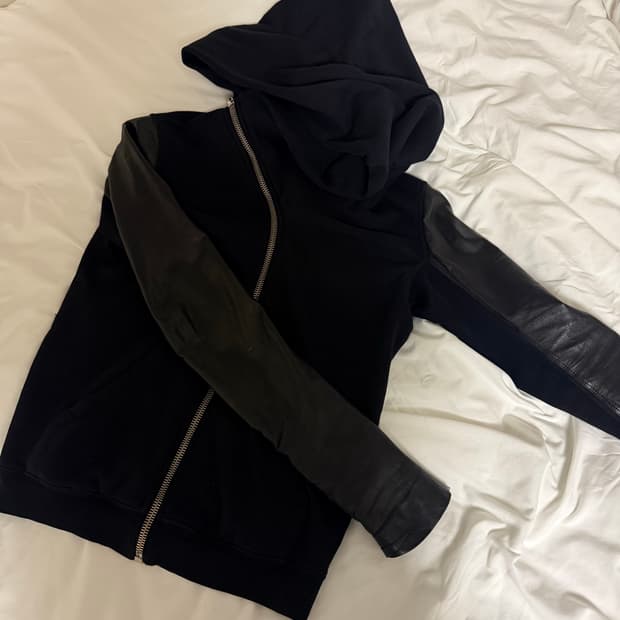 릭오웬스 마운틴 레더 후드집업