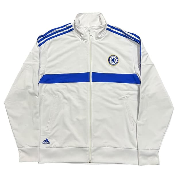 대장급 아디다스 첼시 FC 화이트 블루 트랙탑 져지 