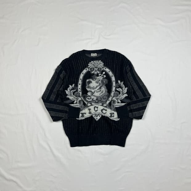 90‘s 97년도 ficce 요시유키코니시 웨키레이스 카툰 니트