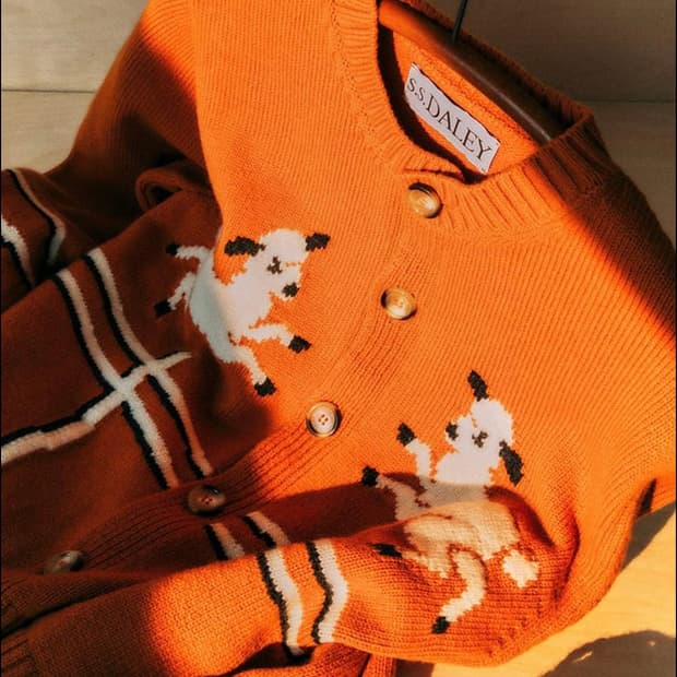 [S]S.S 달리 Cyril' Lamb Motif 가디건/오렌지