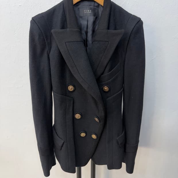 정품) TIME 타임 한섬 여성 더블 버튼 자켓 82