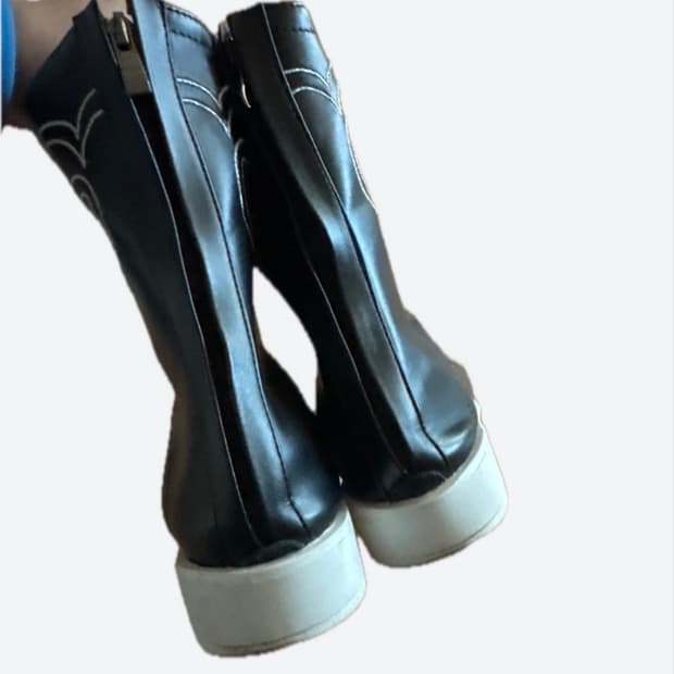 이태리브랜드)검정 가죽앵클 부츠- 오토바이 라이딩가능 부츠 EU43