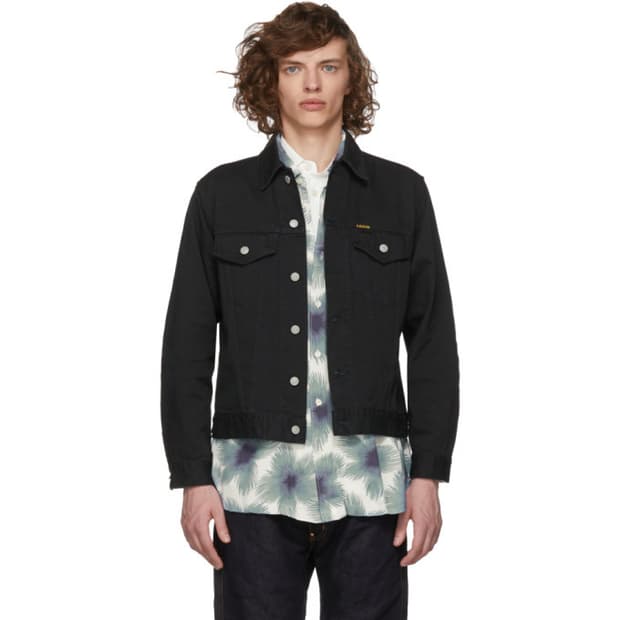 와코마리아 블랙 데님 자켓