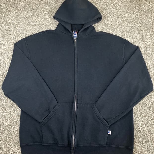 00s 러셀 후드집업 블랙 L