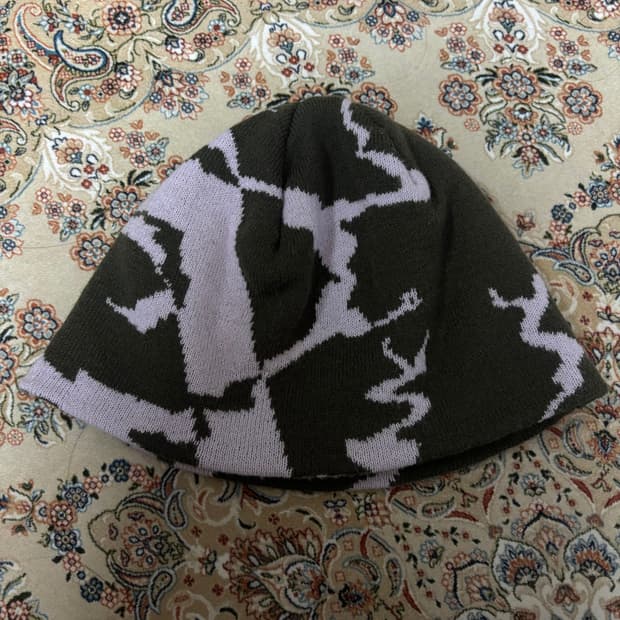 아캄 패턴 비니 카키