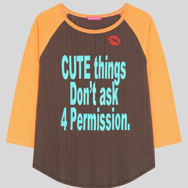 샵페어리 eyelet raglan t-shirt (brown)