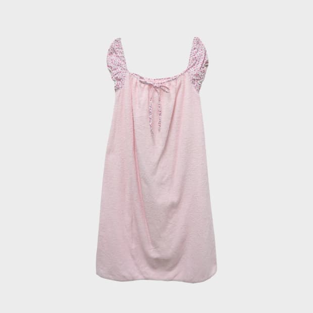 플라워 퍼프소매 포인트 홈웨어 원피스 60274