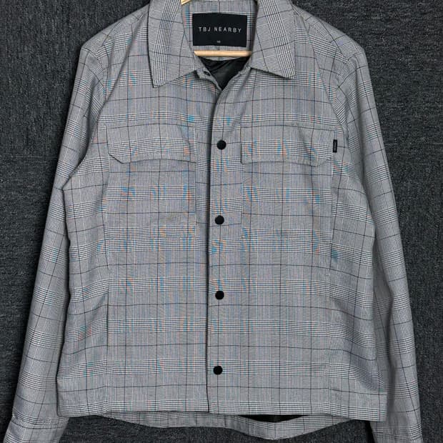 TBJ NEARBY 체크 자켓 100