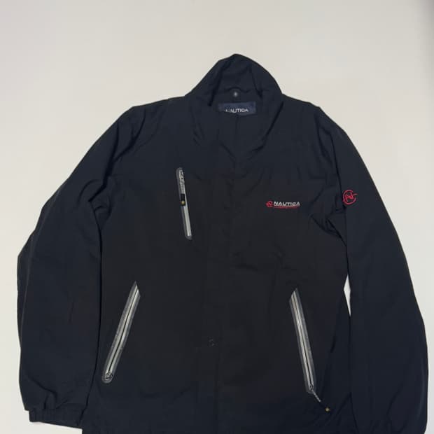 노티카 nautica Sympatex 밑단 스트링 바람막이 L 블랙