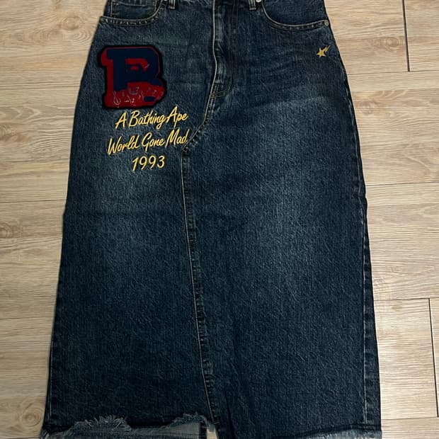 베이프 헤드 데님 스커트 Bape head denim skirt