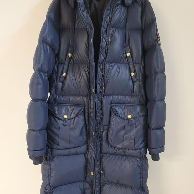 폴로 진스 덕다운 롱패딩 네이비 M