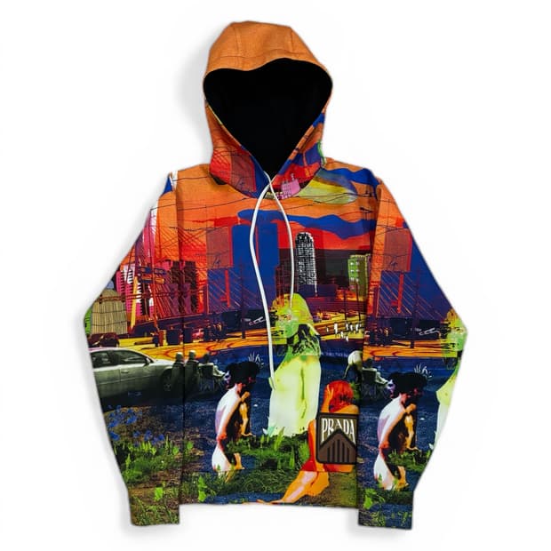 ss19 프라다 사이키델릭 후드티