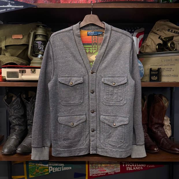 폴로 랄프로렌 네이티브 아즈텍 패턴 라이닝 포켓 가디건 자켓 N39