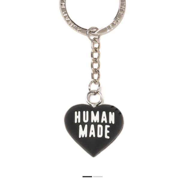 휴먼 메이드 하트 러버 키체인 블랙