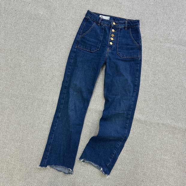 24 자라 하이라이즈 스트레이트 데님 0421D