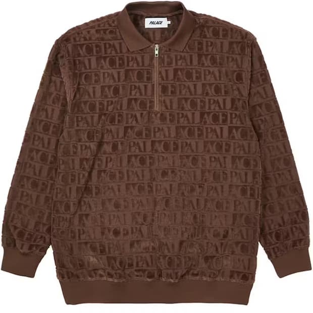 (XL) 22FW 팔라스 도미노 자카드 1/4 집 폴로 크루넥