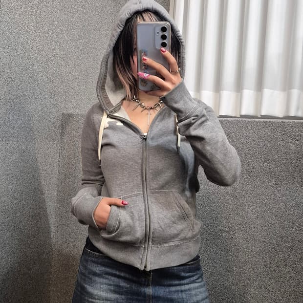 ABERCROMBIE GRAY HOODIE ZIPUP 