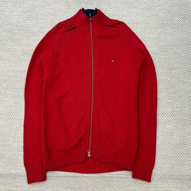 타미힐피거 니트 집업 r2805