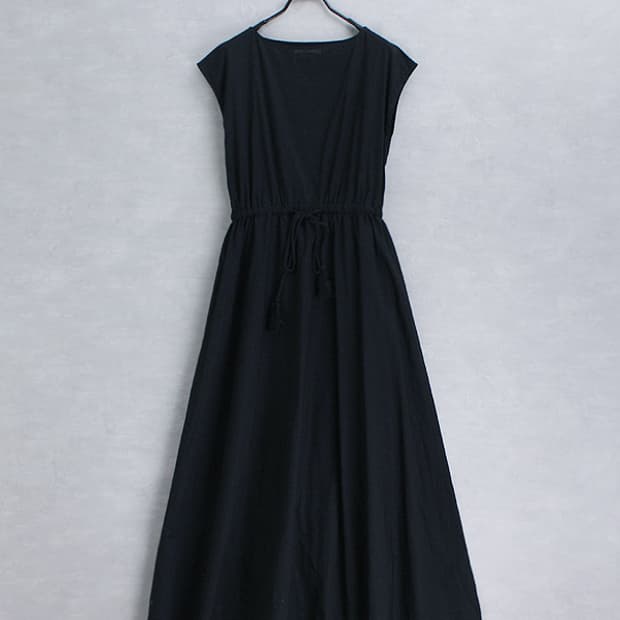 CLASSICAL ELF _ black cotton maxi ops