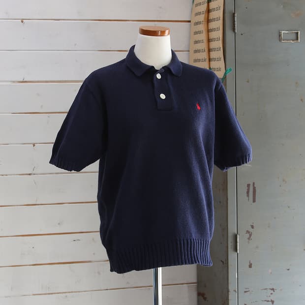 폴로 랄프로렌 니트 반팔 카라 티셔츠 (여성용 L)