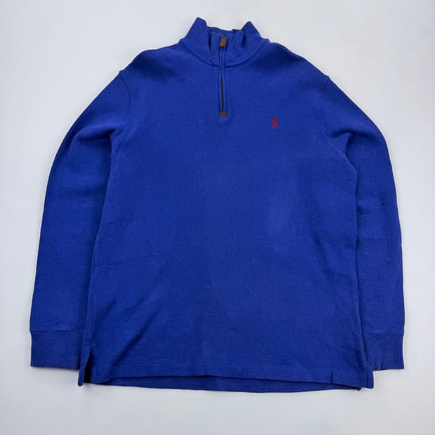 폴로랄프로렌 하프 반집업 블루