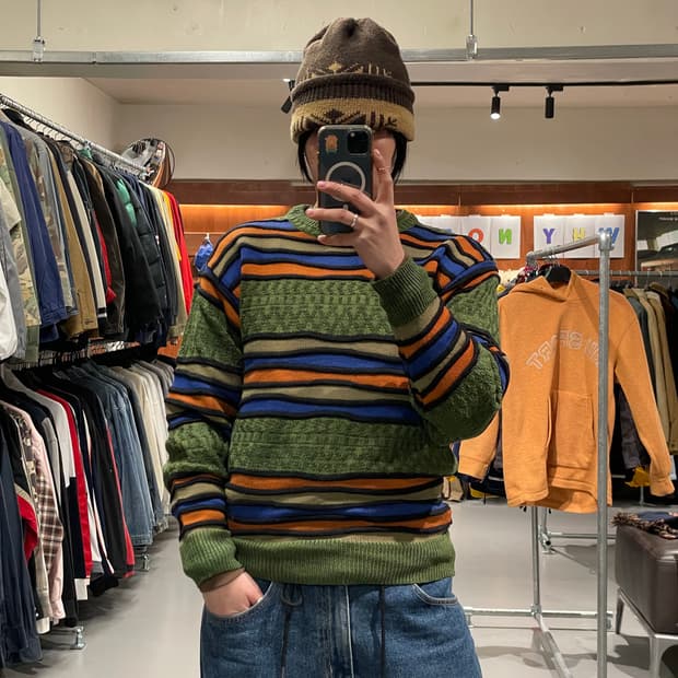 빈티지 케이블 니트