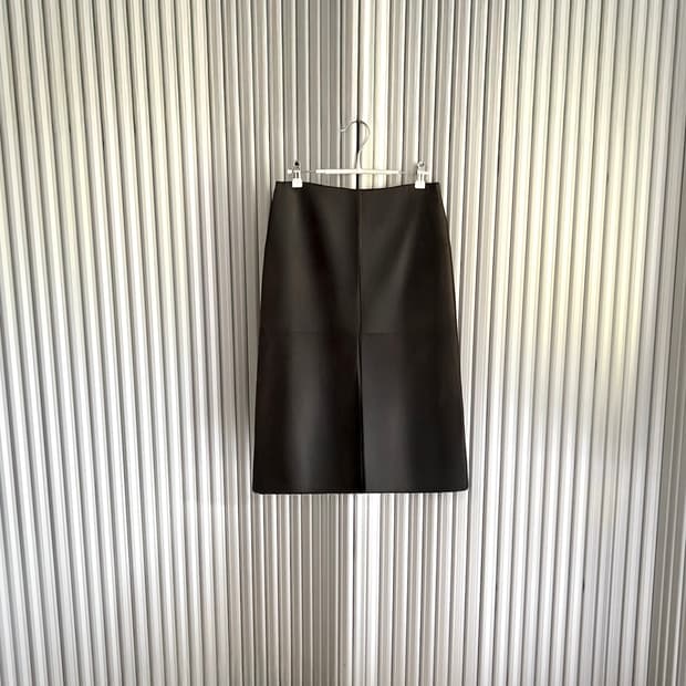 Jilsander leather skirt
