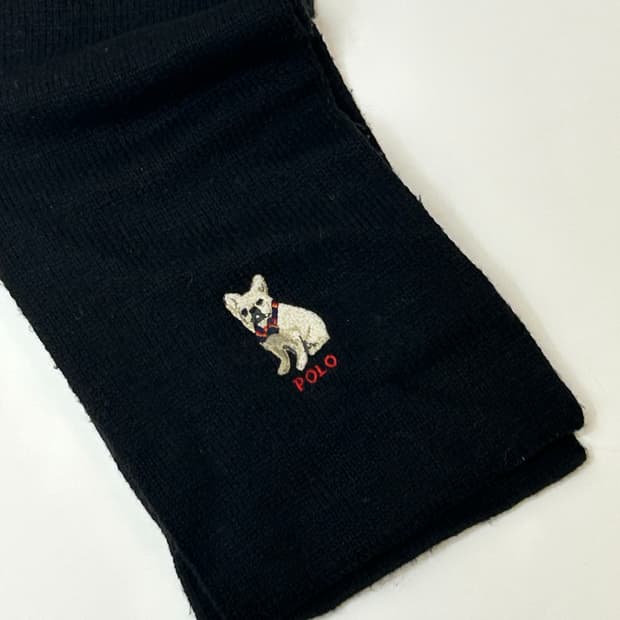 Polo 폴로 랄프로렌 프렌치 불독 자수 머플러