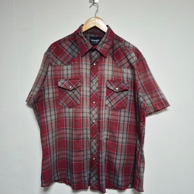 랭글러Wrangler 반팔 웨스턴 셔츠 XL사이즈 - T161